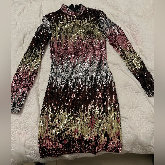 New Look Sequin Size 6 Dress - Picture 3 of 4